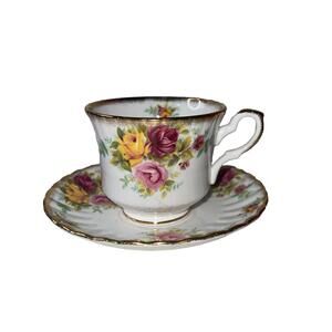 Royal Stafford Vintage Bouquet Tea Cup & Saucer Set Bone China